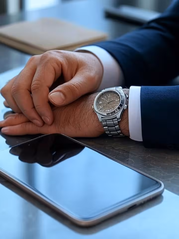 Luxus-Details eines erfolgreichen Unternehmers